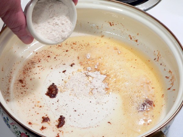 Stir in the flour.