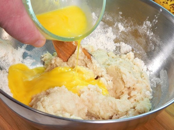 Add egg to the mixture.