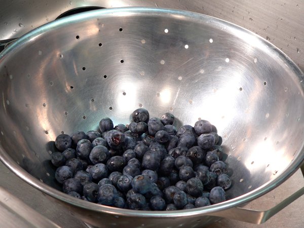 Blueberry Muffins, berry prep