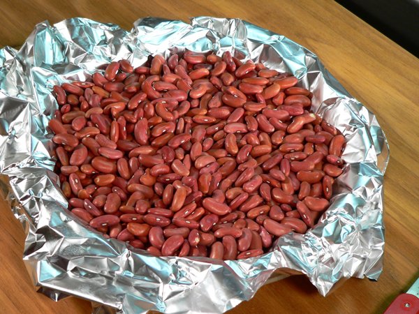 Basic Pie Crust, spread the beans around evenly.