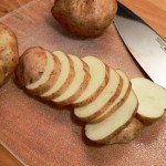 Skillet BBQ Chicken, slice the potatoes.