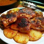 Skillet BBQ Chicken Thighs with Potatoes Recipe