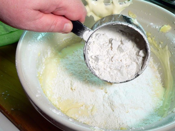 Basic Cake Layers, add third cup of flour.